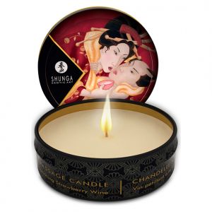 Świeca do masażu - Shunga Massage Candle Strawberry 30 ml Truskawka