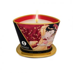 Świeca do masażu - Shunga Massage Candle Strawberry 170 ml Truskawka